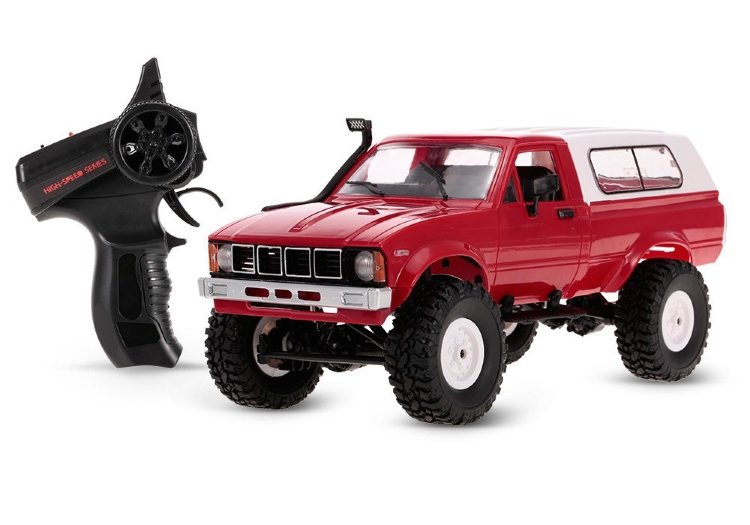 Внедорожник красный 1/16 электро - RC Military Truck Buggy Crawler артикул WPLC-24-Red