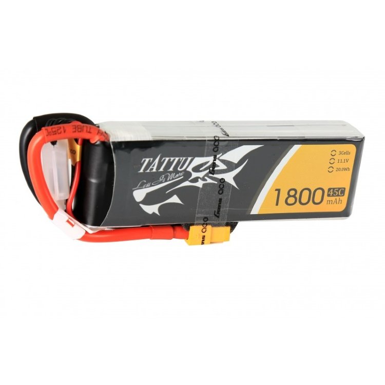 Аккумулятор Li-Po - 11.1В 1800мАч 45C (3S1P, XT60) артикул TA-45C-1800-3S1P-XT60
