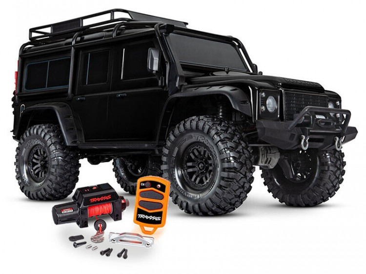 Радиоуправляемая автомодель TRAXXAS TRX-4 Land Rover Defender 1/10 4WD (лебедка в комплекте) артикул TRA82056-84-B