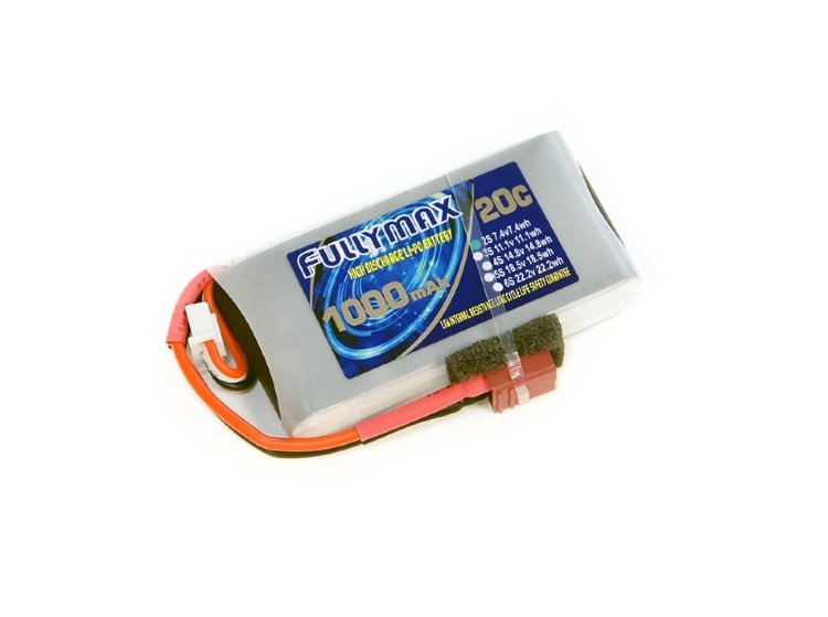 Аккумулятор LiPo Fullymax 7.4V 1000мАч 20C артикул FB1000XL-2S