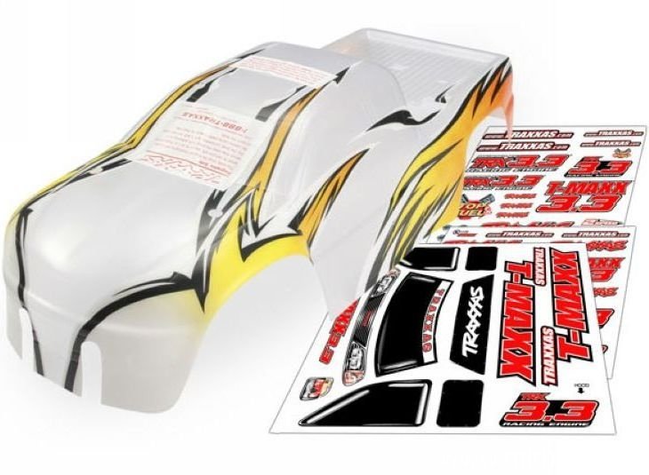 Корпус автомодели Traxxas T-MAXX, окрашенный ( в комплекте 1 лист с наклейками ) артикул TRA4916X