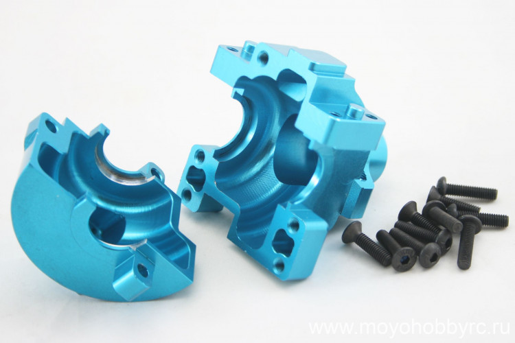 Алюминиевый корпус редуктора (Gear Box Upgrade Parts For 1/10) артикул HSP102075Blue