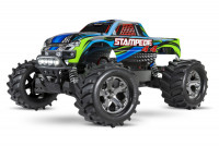 Радиоуправляемая модель с коллекторным электродвигателем TRAXXAS Stampede 4x4 1/10 RTR (Fast Charger + LED освещение) артикул TRA67054-61-BL