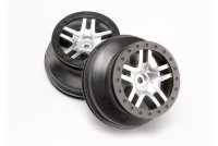 Диски шорт-корс 1:10 Traxxas Split-Spoke 4WD зад/перед (размер 2.2''-3.0'', черный-хром, адаптер 12мм) 2 шт. артикул TRA6872