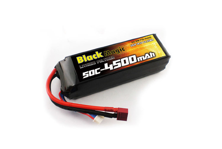 Аккумулятор Black Magic LiPo 18,5V (5S) 4500mAh 50C Deans plug артикул BM-F50-4505D