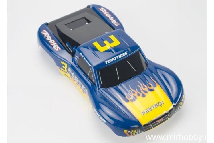 Корпус автомодели окрашенный (Body, Rick Huseman Fabtech, 1/16 Slash graphics are painted and decals applied) артикул TRA7016