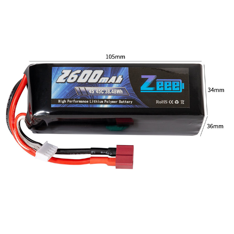 Аккумулятор Zeee Power 4s 14.8v 2600mah 45c SOFT артикул zeee-2600-4s-45c
