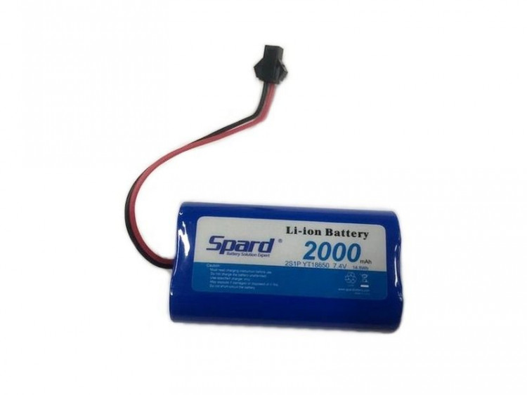 Аккумулятор Li-Ion Spard 7,4V 2000mAh+PCM+SMP для игрушек артикул YT18650SMP
