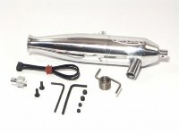 Выхлопная труба 1/8 ALUMINIUM TUNED (POLISHED/21+) артикул HPI-86138