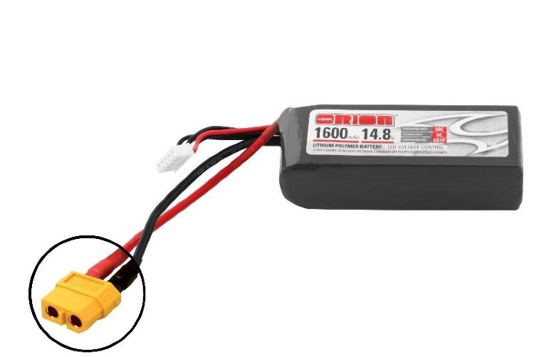 Аккумулятор Team Orion Batteries Li-Po 14,8В ~ 1600mah, 50C, SoftCase, (4S), XT60 plug артикул ORI60146