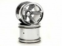 Диски трак 1/10 - SUPER STAR MT (CHROME/ REAR/DEEP OFFSET) 2шт. артикул HPI-2160