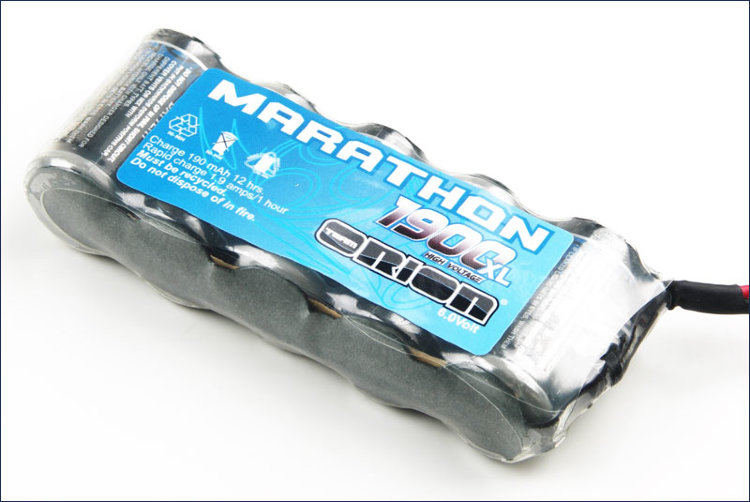 Аккумулятор Team Orion Marathon XL 1900 Receiver Pack Standard NiMH (6.0V) w/RTR/Bec Plug 20 AWG артикул ORI12251