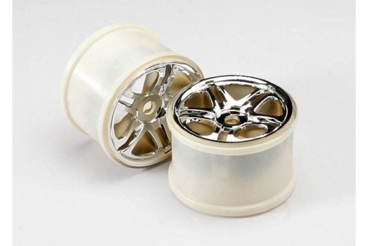 Диски TRAXXAS Wheels, SS (split spoke) 3.8" (chrome) (2) (use with 17mm splined wheel hubs & nuts, part #5353X) артикул TRA5172R