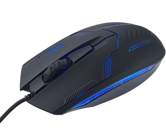 Проводная оптическая мышь Perfeo "PHANTOM", 3 кнопки, USB, покрытие Rubber, черная с подсветкой артикул PF-313-B