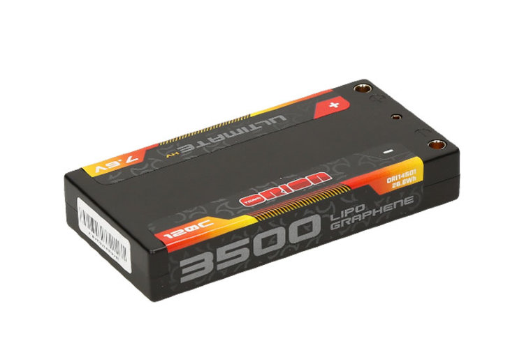 Аккумулятор Team Orion Batteries Ultimate Graphene HV Lipo 7.6 V (2s) 3500mAh 120C Hard Case Tubes артикул ORI14501