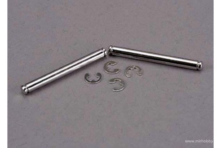 Ось рычага подвески (Suspension pins, 31.5mm, chrome (2) w/ E-clips (4)) артикул TRA2637