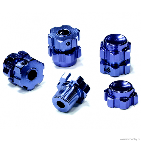 Хексы 17мм (4шт.) Выступ +0мм (синий) для 1/10 E-Revo & Revo 3.3 артикул T4132BLUE