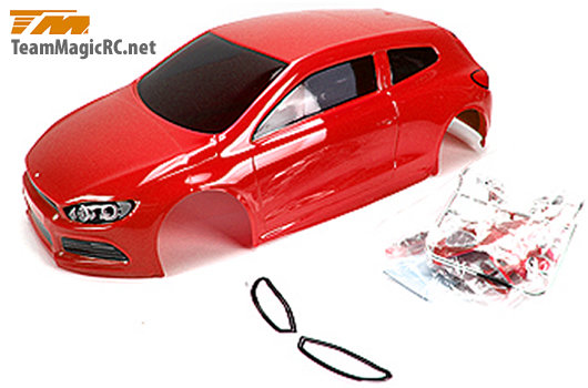 Кузов туринг/дрифт 1/10 с аксессуарами (190mm SRC Red) окрашен / с отражателями  артикул TM-503368RA