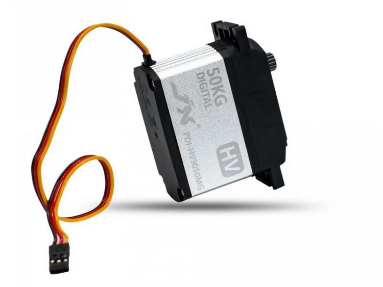 Сервомашинка цифровая JX Servo PDI-HV9050MG "большая" для 1/5 цифровая с металлическими шестернями (163гр.,52 кг/см,0.16/8.4V) артикул PDI-HV9050MG