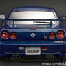 Кузов окрашенный 1/10 NISSAN SKYLINE BNR34 Metallic Blue (ширина 195 мм, колёсная база: 257 мм) артикул KB-48716
