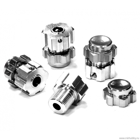 Хексы 17мм (4 шт.) Выступ +3мм для 1/10 E-Revo & Revo 3.3 артикул T4133SILVER
