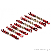 Комплект тяг (8шт) (красный) для 1/16 Traxxas Slash &amp; Rally артикул T3465RED