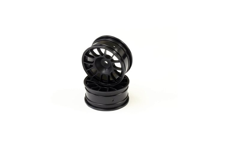 Диски 1/10 on-road (14-Spoke/Black/Offset4mm/24mm/2шт.) артикул VZH009BK