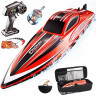Радиоуправляемый катер Chasing Waves PRO с сумкой (41 см, 55 км/ч, Brushless) артикул HJ818PRO-RED-BAG