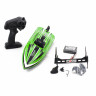 Радиоуправляемый катер Chasing Waves PRO с сумкой (41 см, 55 км/ч, Brushless) артикул HJ818PRO-GREEN-BAG