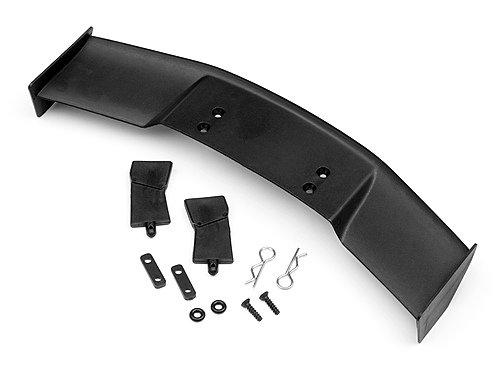 Антикрыло 1/10 с крепежом - (TYPE D / BLACK) пластик GT WING SET артикул HPI-85288