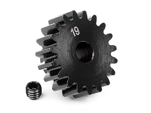 Шестерня ведущая 19T (шаг 1M / на вал 5mm) стальная артикул HPI-100918