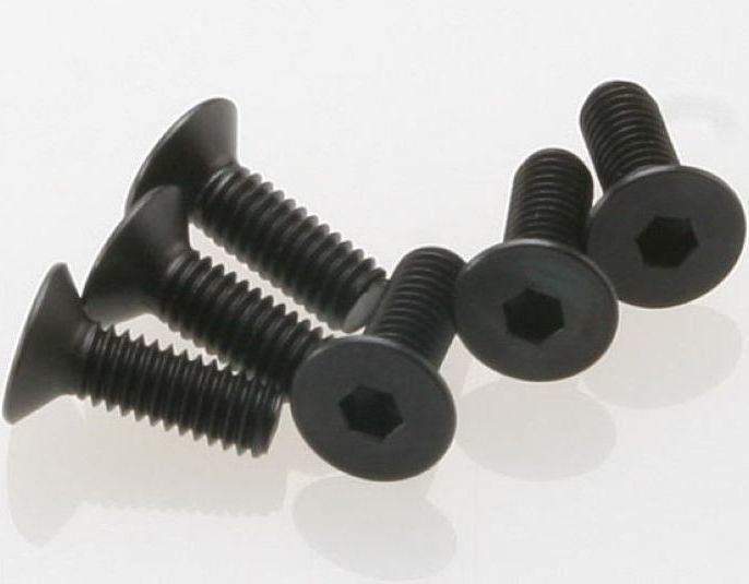 Винты TRAXXAS запчасти Screws, 4x12mm countersunk machine (hex drive) (6) артикул TRA2542