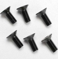 Винт потайной TRAXXAS Screws, 4x10mm countersunk machine (hex drive) (6 шт.) артикул TRA2535 