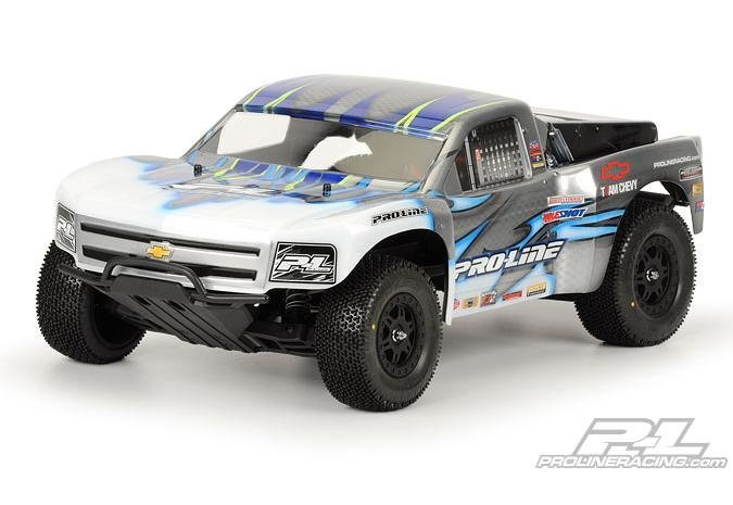 Кузов шорткорс некрашеный Proline Racing USA - Chevy Silverado 1500 ( Slash, Slash 4x4, SC10 ) артикул PL3307-60