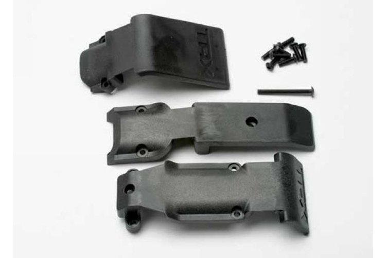 Пластины защиты дифференциала (Skid plate set, front (2 pieces, plastic)/ skid plate, rear (1 piece, plastic)) артикул TRA5337