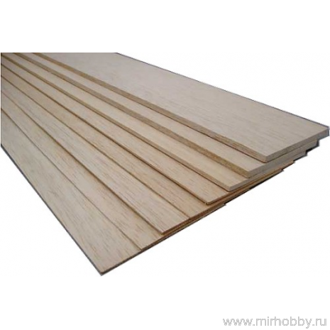 Бальза листовая 2,5x100x1000мм артикул BALSA-2.5