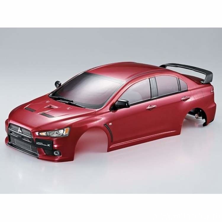 Кузов окрашенный 1/10 RED LANCER EVOLUTION X (ширина 193 мм, колёсная база: 255 мм) артикул KB-48132