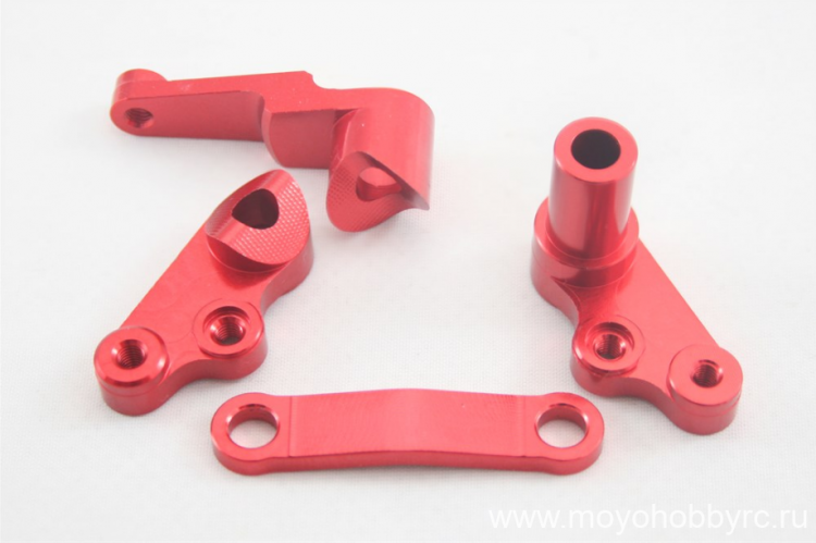 Алюминиевая рулевая трапеция для Remo Hobby 1/10 (EX3 / Mmax) артикул A1962Red