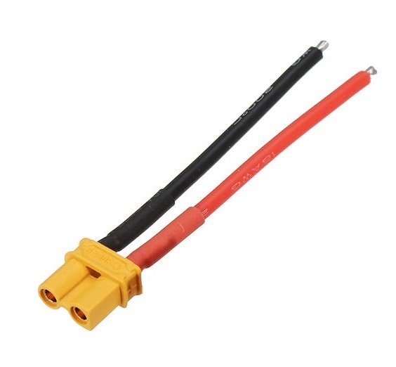 Разъем Amass XT30U (female) на проводе 10cm 16AWG артикул AIII-C-057