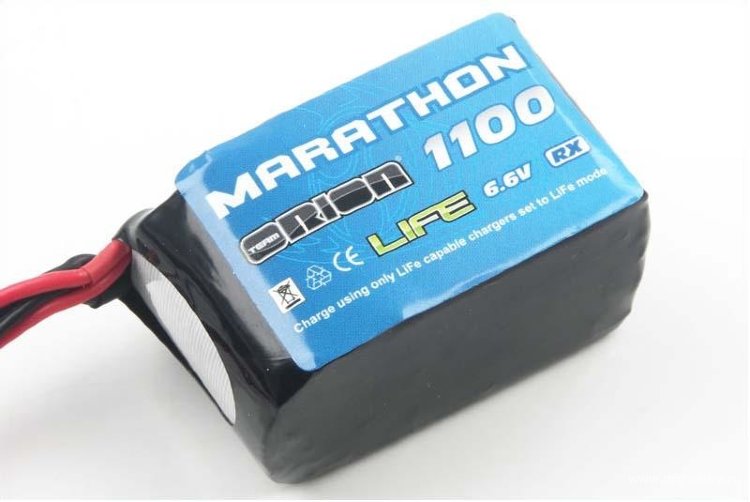 Аккумулятор (Team Orion Batteries Marathon Life Hump RX Pack Team Orion LiFe 6,6В(2s) 1100mAh Soft Case BEC/JST) артикул ORI12258