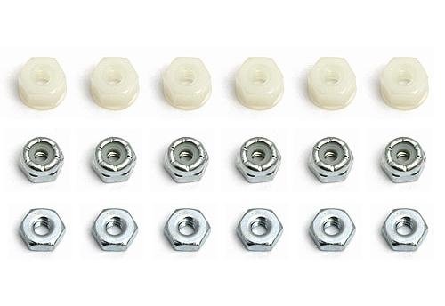 Гайки, набор 4-40 Nuts, 6 each, plain nut, nylon & steel locknuts. 4-40 Nuts артикул AS6295