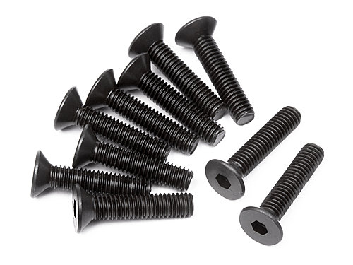 Винт потайной HEX M3x14мм (10шт) артикул HPI-100556