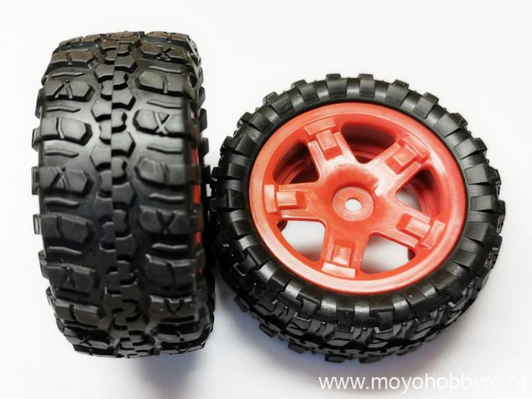 Колеса в сборе для багги и шорт-корса Remo Hobby 1/16 (2 шт.) артикул RP6971