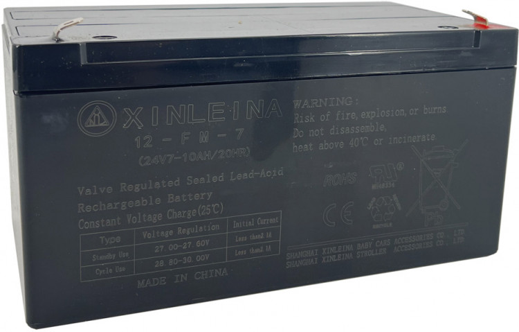 Аккумулятор XINLEINA 24V7-10Ah/20HR 12-FM-7-10 артикул X-12FM7-10