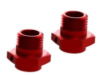 Колесные хексы 17мм ARRMA Kraton, Talion, Outcast [ALUMNIUM WHEEL HEX 17MM (16.5MM THICK, RED) (2 шт.)] артикул AR310484