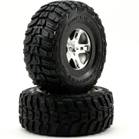 Колеса TRAXXAS Tires & wheels, assembled, glued (SCT satin chrome, beadlock style wheels, Kumho tires, foam ins артикул TRA5880X