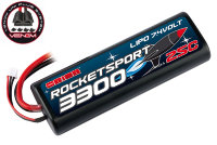 Аккумулятор Rocket Sport 3300 LiPo 7,4V (Tamiya, Dean's,TRX, EC3 Venom Plug) артикул ORI14170