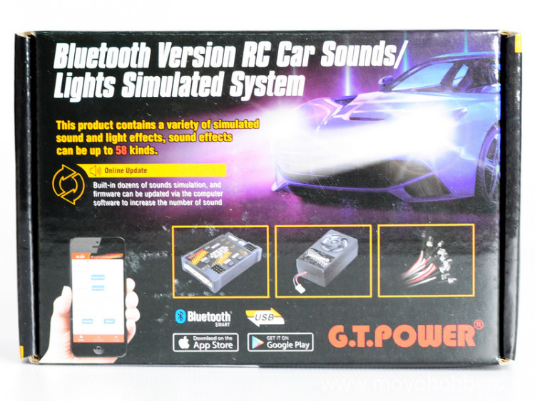 Комплект освещения G.T.Power с блоком управления Bluetooth и звуковой системой артикул GTP-165 