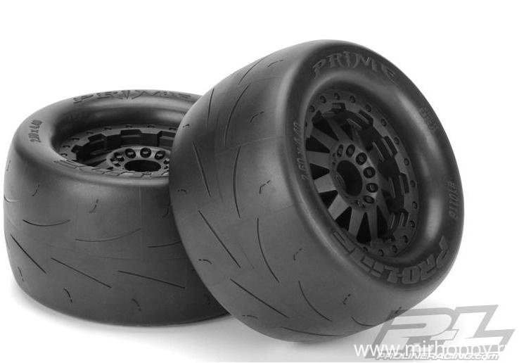 Колеса в сборе Proline Racing USA (СКЛЕЕННЫЕ, 112x66mm) трак 1/10 - Prime 2.8" с дисками F11 (ХЕКС 12ММ) артикул PL10116-14