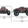Радиоуправляемый монстр-трак 1/10 Remo Hobby MMAX (синий) аккумулятор Ni-Mh, 4WD, 2.4G, RTR комплект артикул RH1031-BLUE